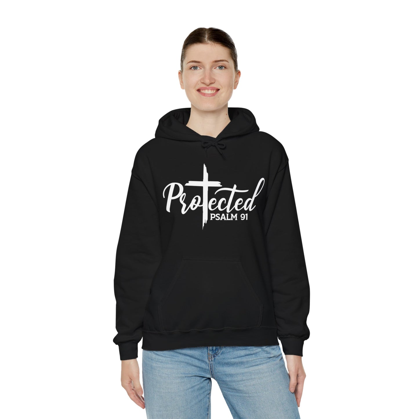 Psalm 91 Protected Unisex Christian Pullover Hooded Sweatshirt