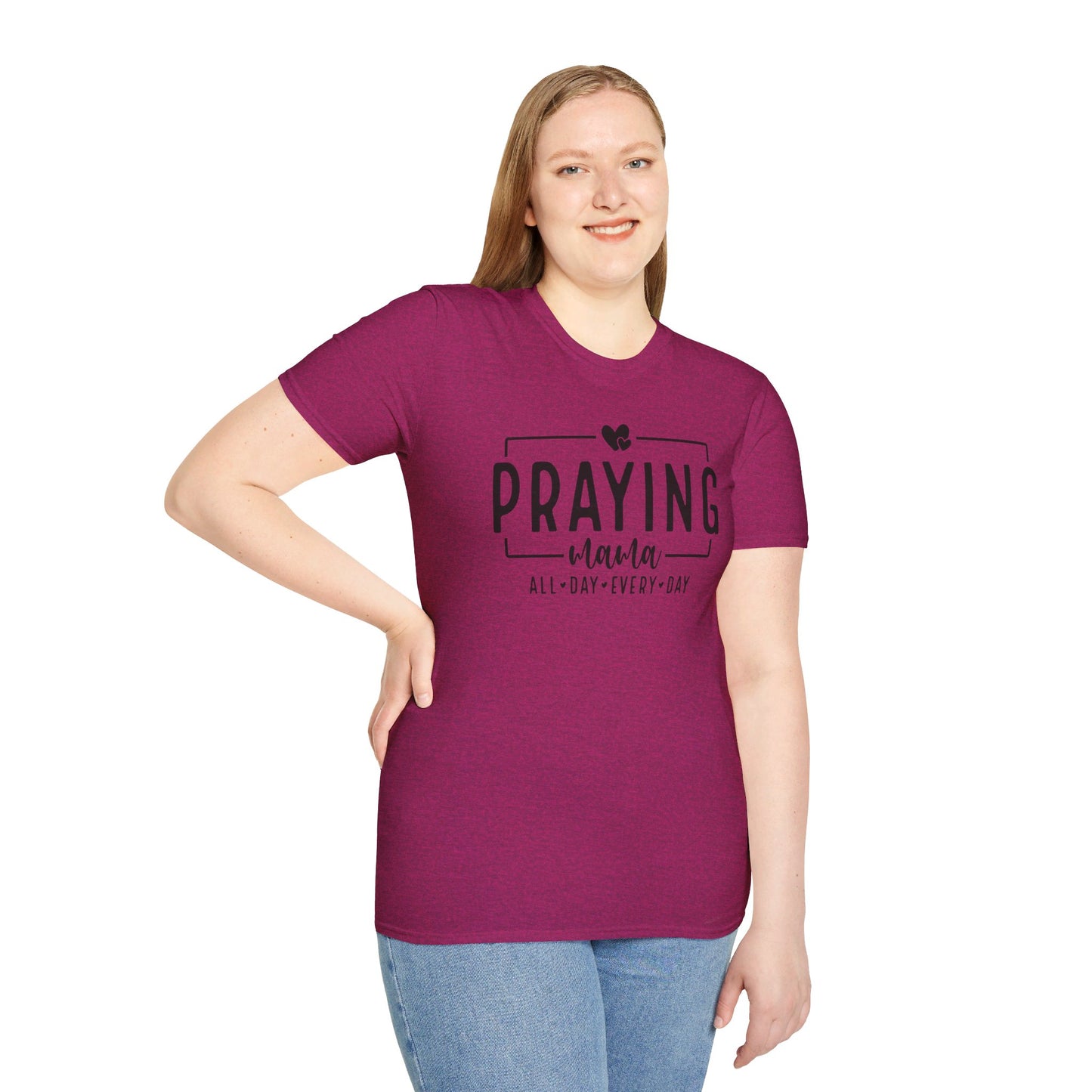 Praying Mama All Day Every Day Women's Christian T-shirt