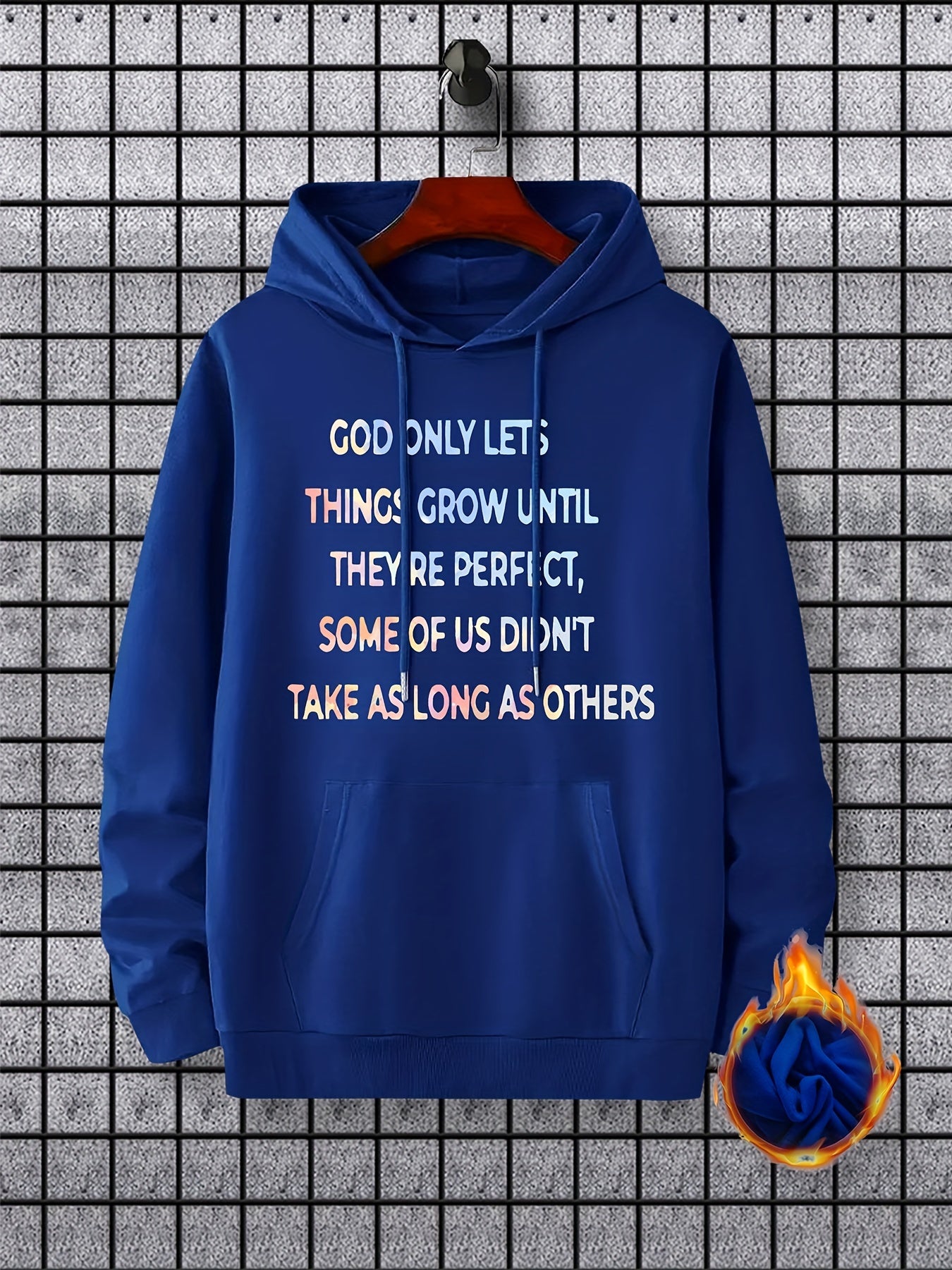 God Only Let's Things Grown Until They're Perfect Men's Christian Pullover Hooded Sweatshirt claimedbygoddesigns