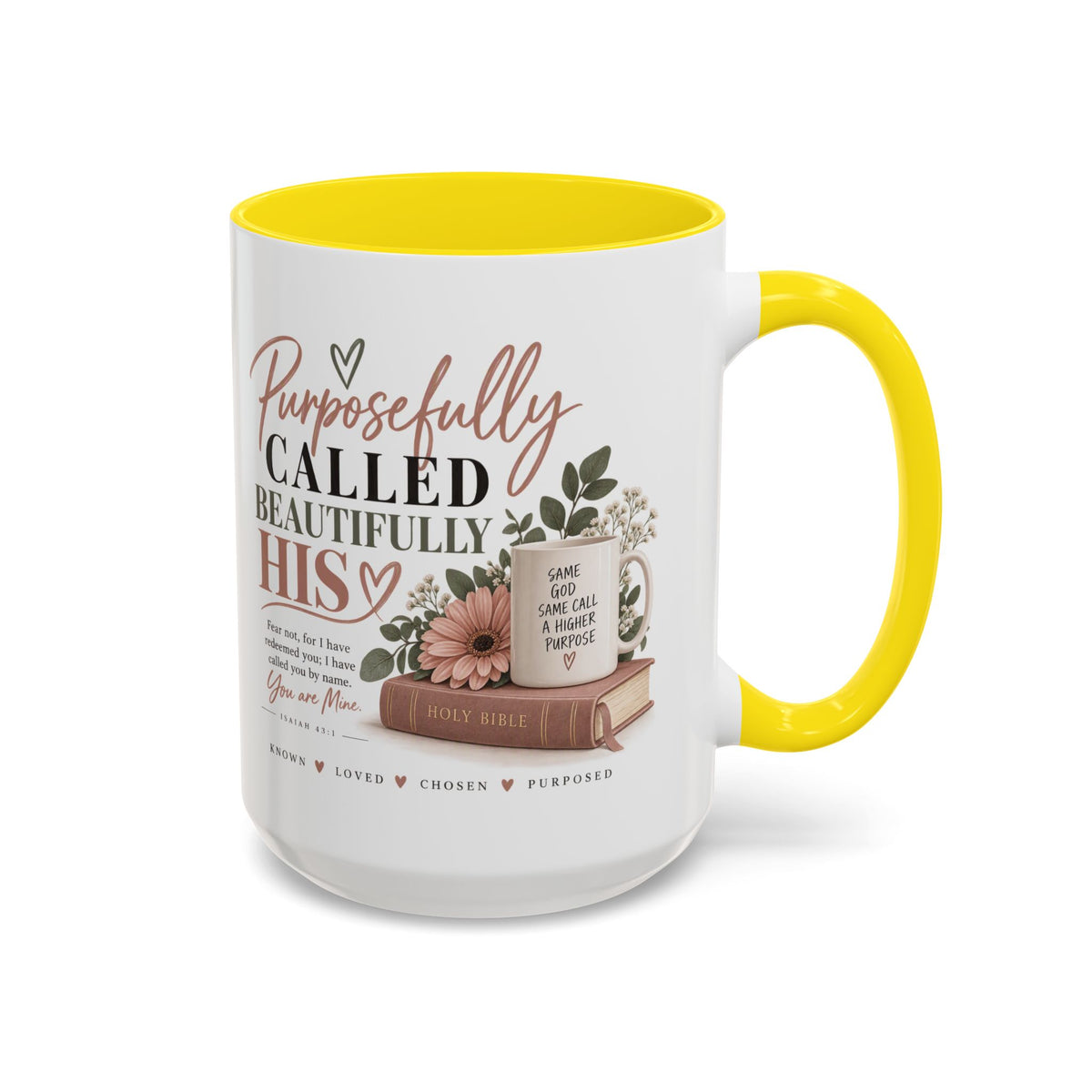 Purposefully Called, Beautifully His Accent Coffee Mug — Christian Inspirational 11/15oz