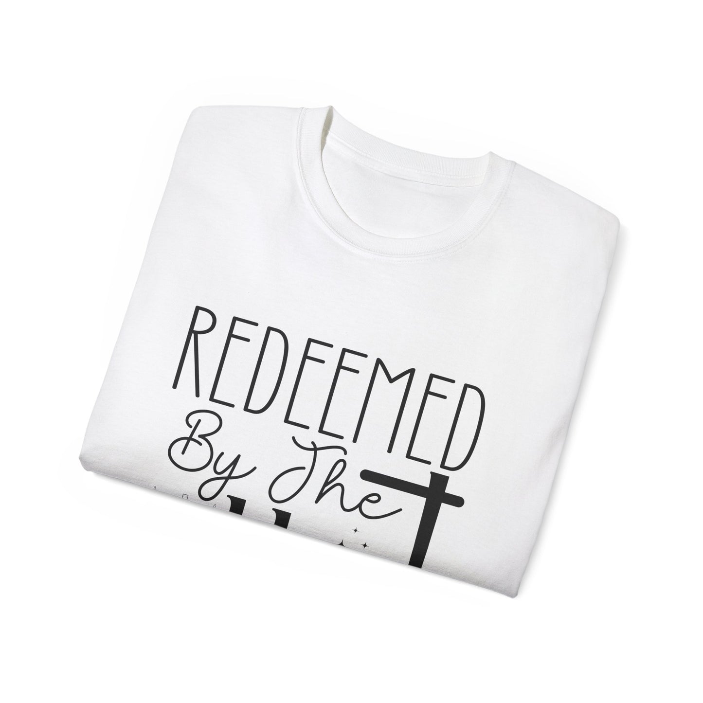 REDEEMED BY THE BLOOD Unisex Christian Ultra Cotton Tee Printify