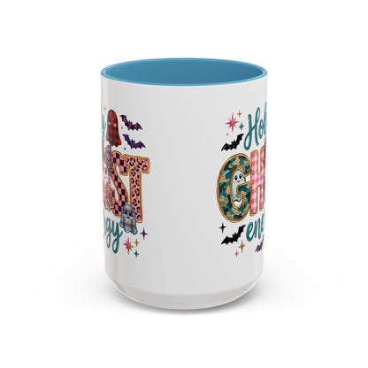 Accent Christian Coffee Mug — "Holy Ghost Energy" Halloween Cute Spooky Ceramic Mug (11/15oz)