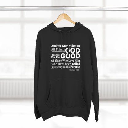 Inspirational Three - Panel Fleece Unisex Hoodie, Christian Apparel, Cozy Sweatshirt, Gift for Believers, Scripture Hoodie - ClaimedbyGodDesigns