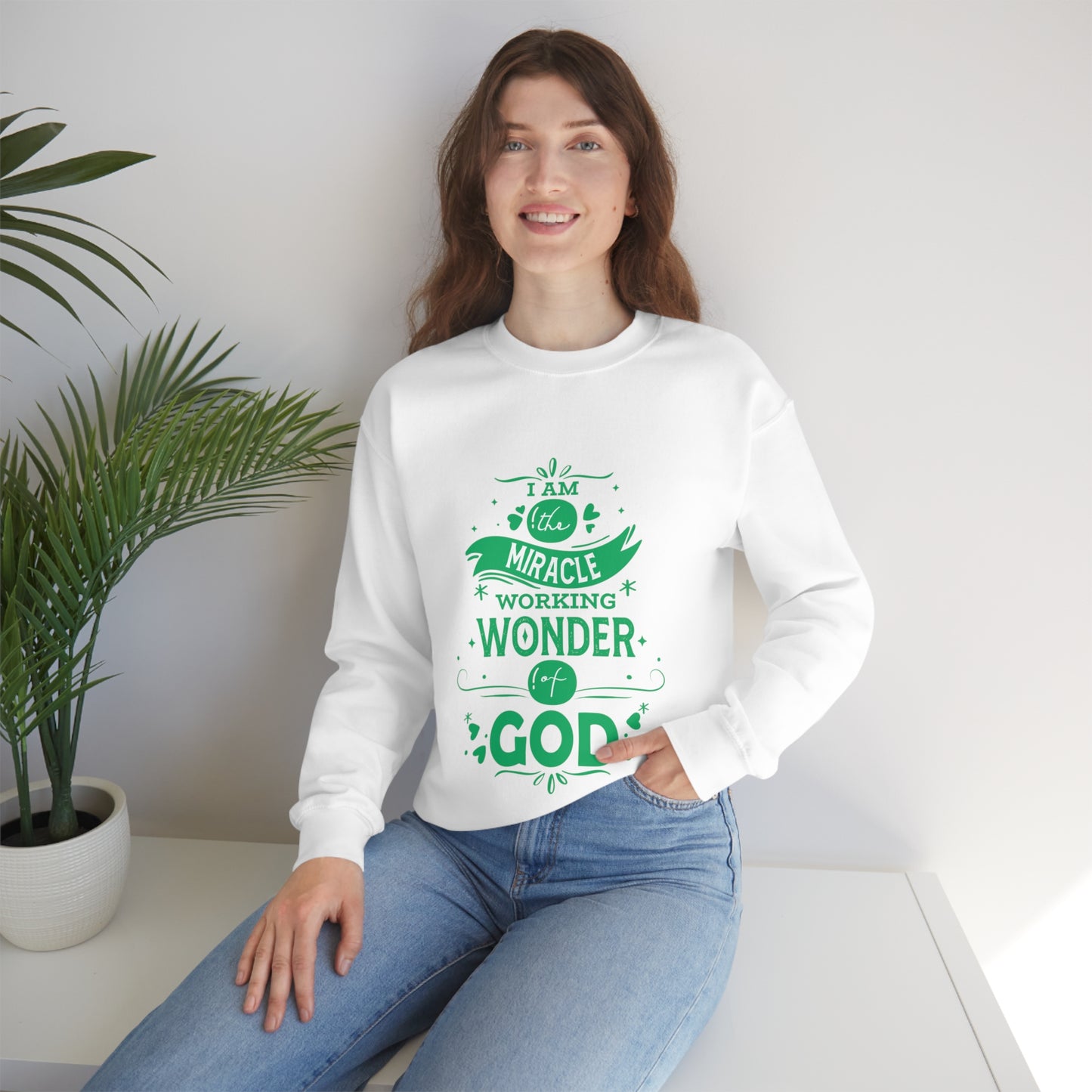 I Am The Miracle Working Wonder Of God Unisex Heavy Blend™ Crewneck Sweatshirt