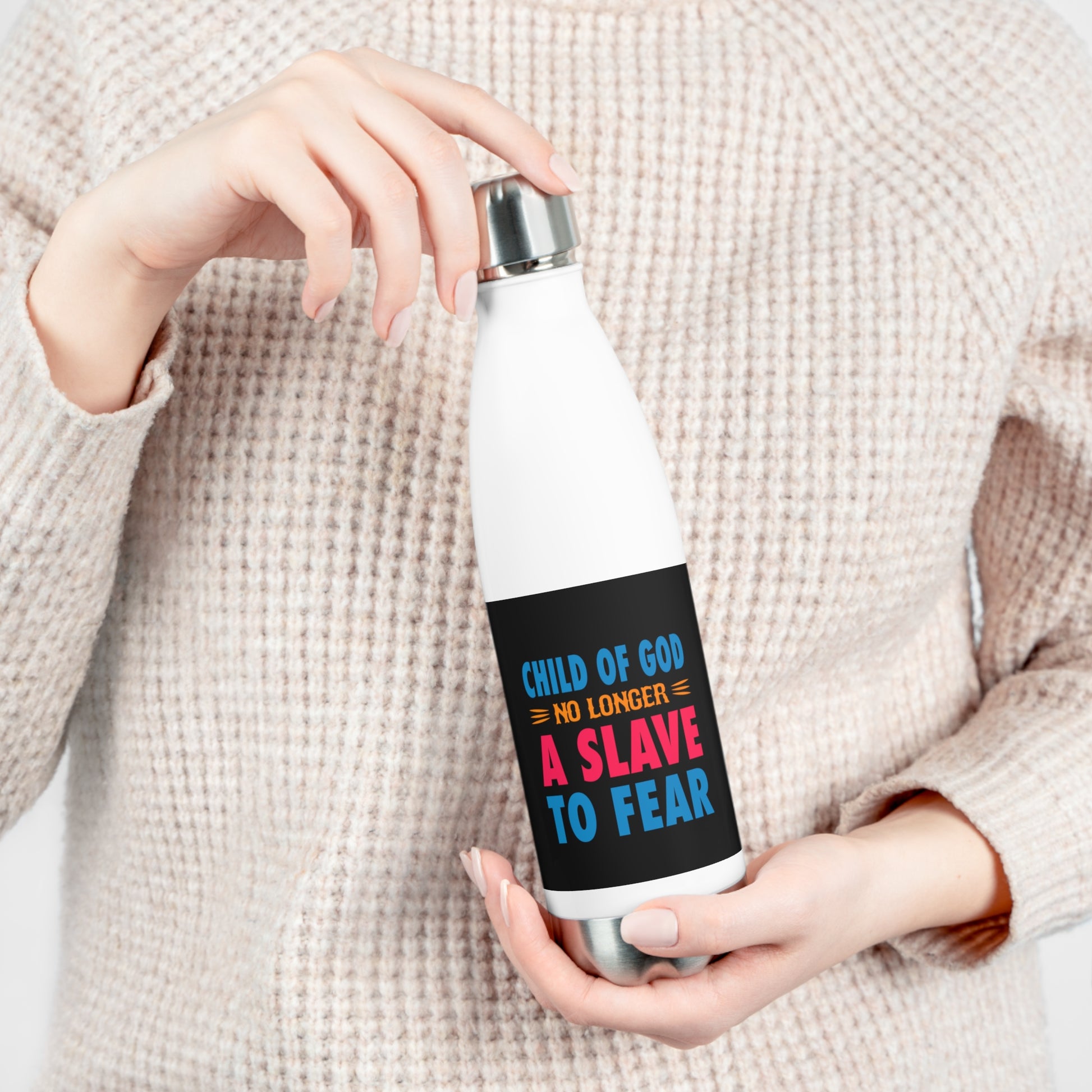 Child Of God No Longer A Slave To Fear Insulated Bottle Printify