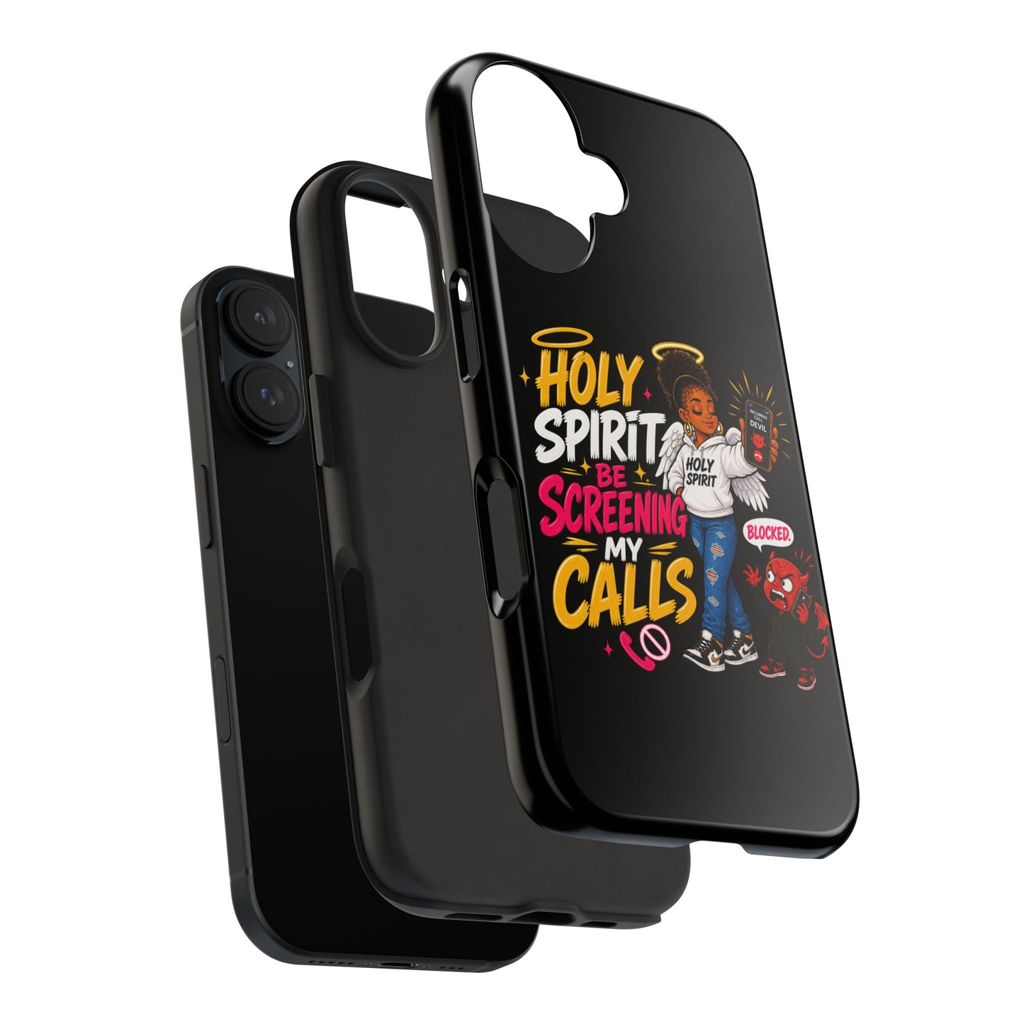 Phone Case — "Holy Spirit Be Screening My Calls" Christian Protective Tough Case - ClaimedbyGodDesigns