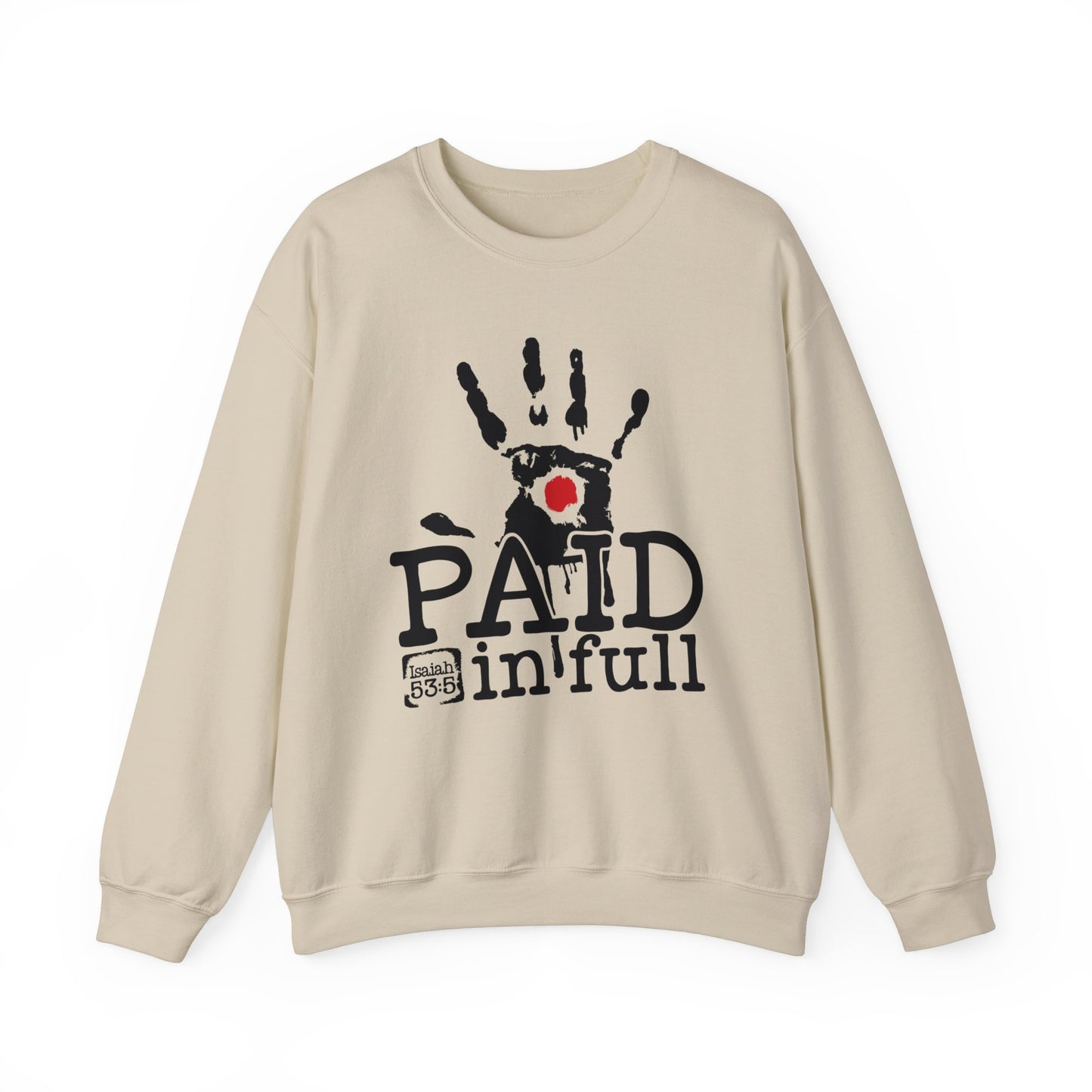 Paid In Full Jesus Paid It All Unisex Heavy Blend™ Crewneck Christian Sweatshirt