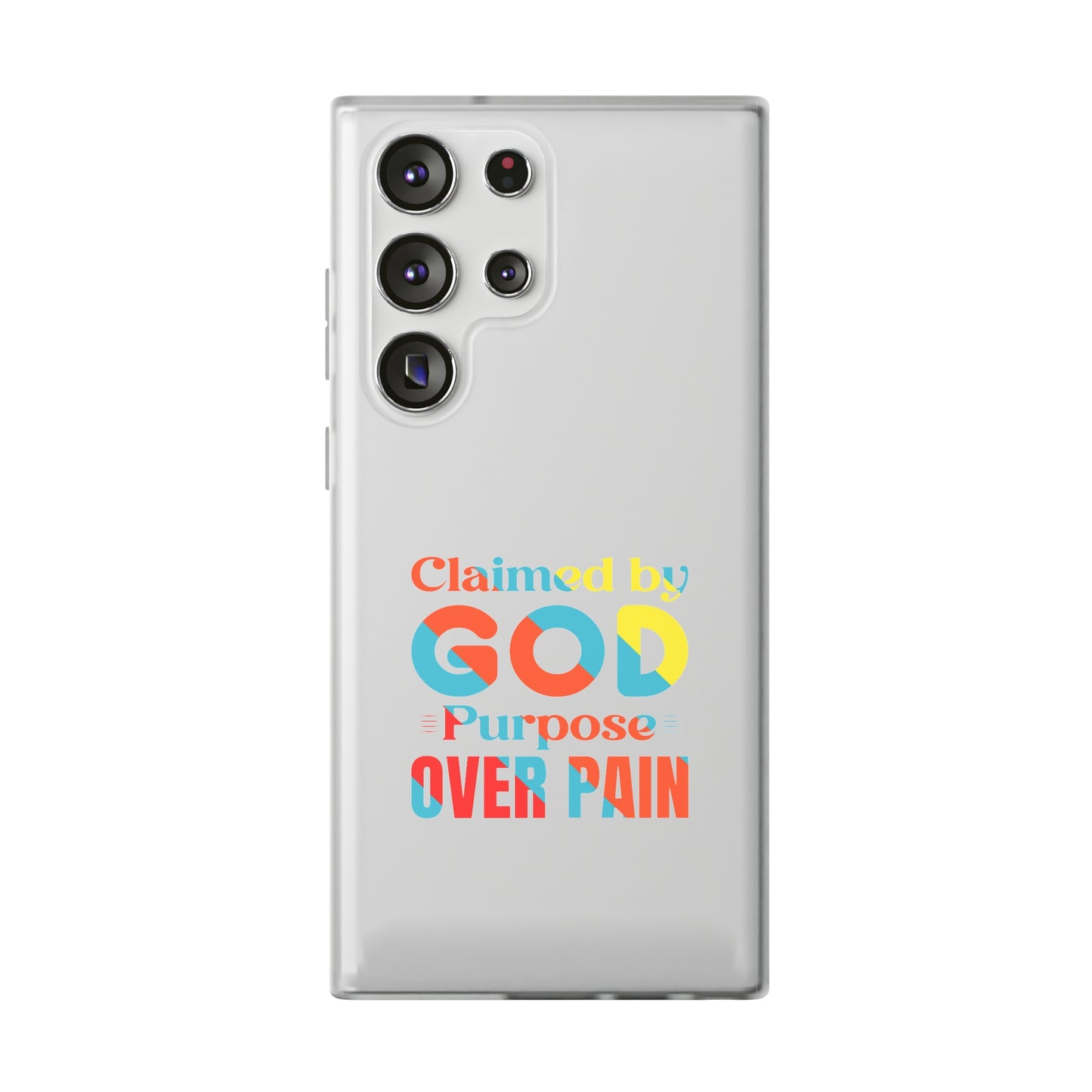 Claimed By God Purpose Over Pain Christian Flexi Phone Case Printify