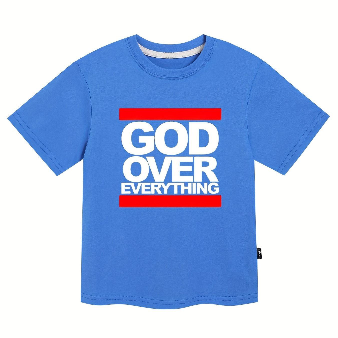 GOD OVER EVERYTHING Youth Christian T-shirt claimedbygoddesigns
