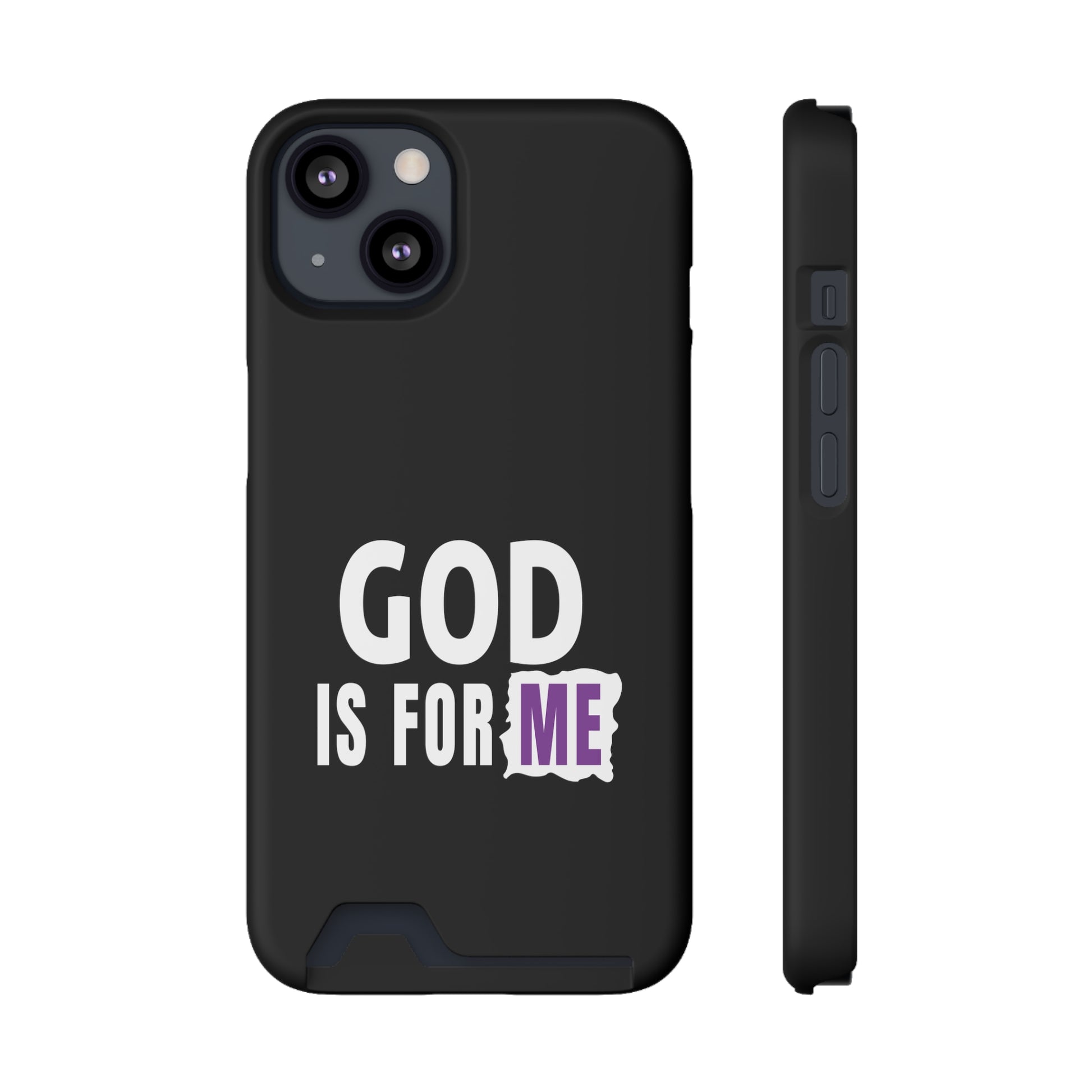 God Is For Me Christian Phone Case With Card Holder Printify