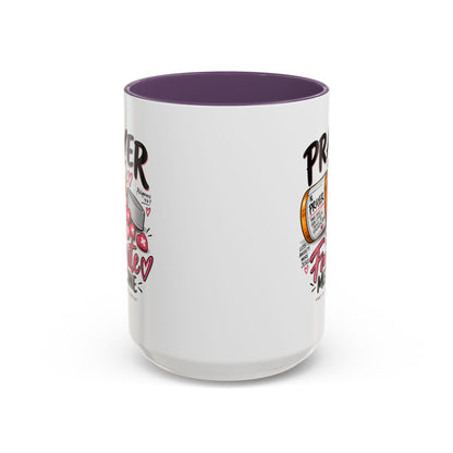 Prayer Is My Favorite Medicine Accent Coffee Mug – Inspirational Religious Gift