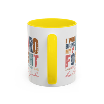 Inspirational Accent Coffee Mug - 'I Will Bring My Hard Fought Hallelujah' - 11oz & 15oz