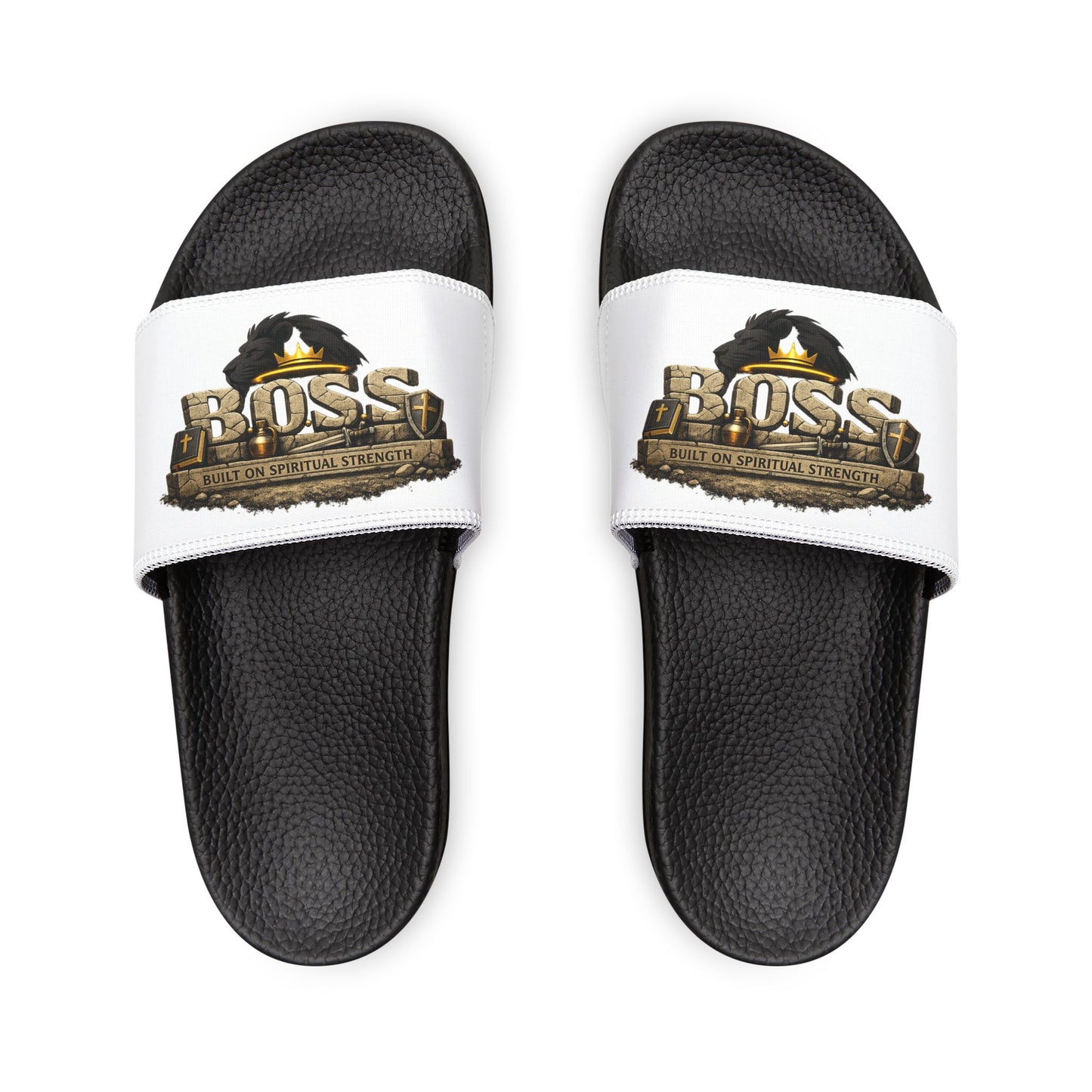 Slides — "BOSS" Logo Removable-Strap Men's Christian Sandals