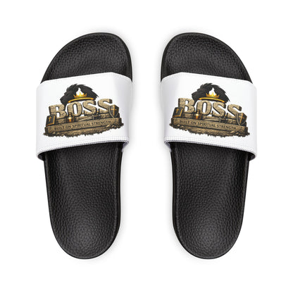 Slides — "BOSS" Logo Removable-Strap Men's Christian Sandals