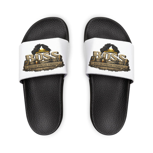 Slides — "BOSS" Logo Removable-Strap Men's Christian Sandals