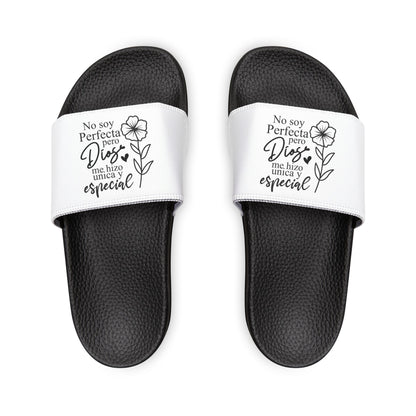 Women's Removable - Strap Spanish Sandals with Inspirational Quote, Casual Footwear, Summer Slides, Gift for Her, Beach Sandals, Relaxation Shoes - ClaimedbyGodDesigns