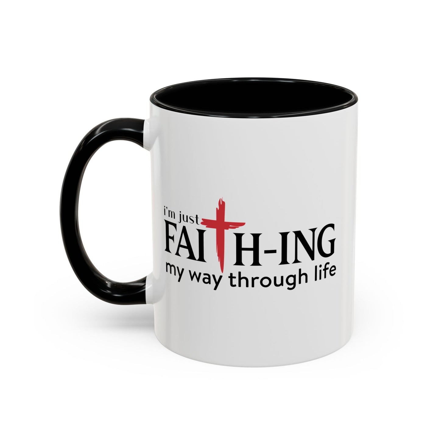 Faith-Inspired Coffee Accent Mug - Motivational Drinkware for Daily Inspiration