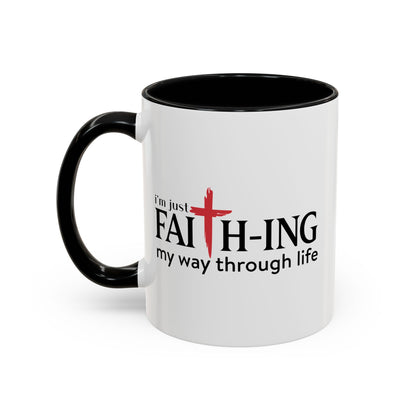 Faith-Inspired Coffee Accent Mug - Motivational Drinkware for Daily Inspiration