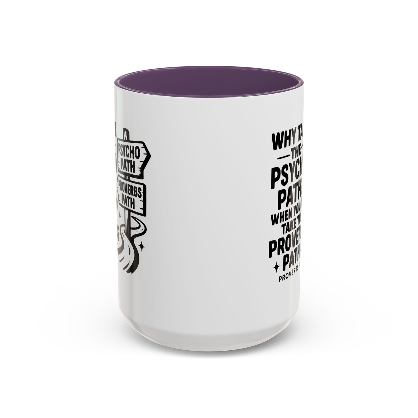 Inspirational Quote Accent Coffee Mug - Perfect Gift for Motivational Moments, Office Desk Essentials, Christian Gifts, Proverbs 3:5-6