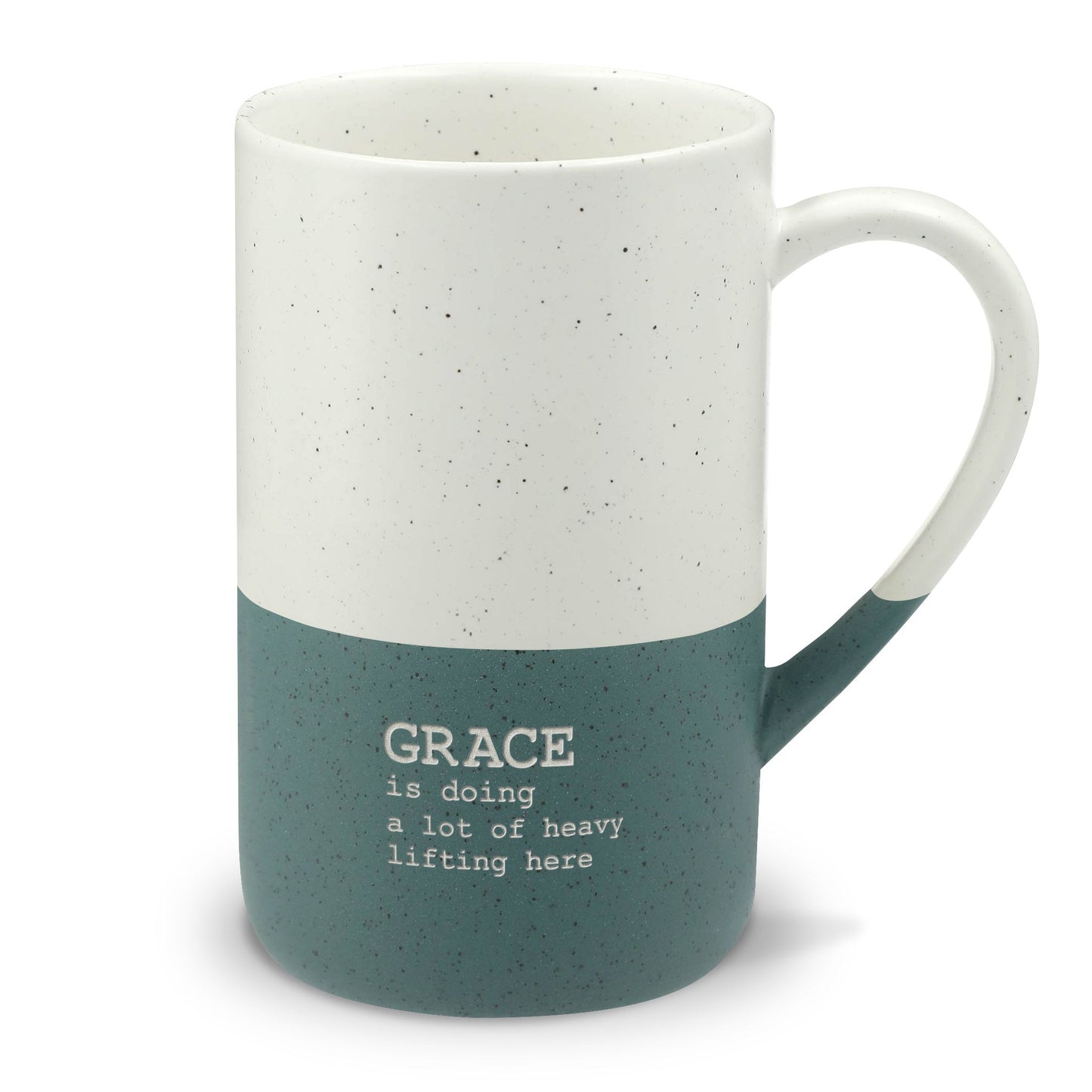 Speckled Christian Ceramic 13oz Mug — "GRACE is doing a lot of heavy lifting here" Inspirational Coffee Cup