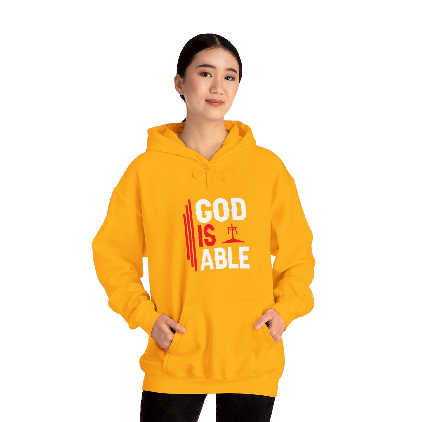 God Is Able Unisex Christian Hooded Pullover Sweatshirt