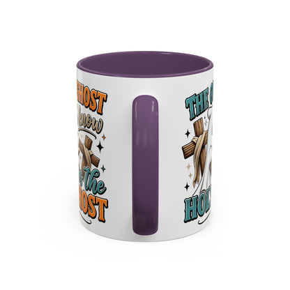 Accent Mug — "The Only Ghost I Know Is the Holy Ghost" Christian Halloween Coffee Cup