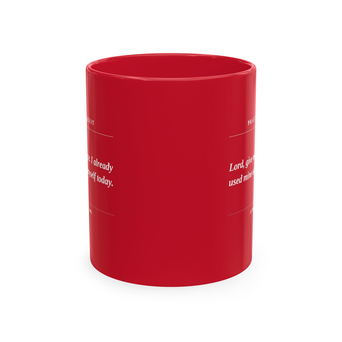 Prayer Request Mug — Inspirational Christian Coffee Cup with Daily Prayers