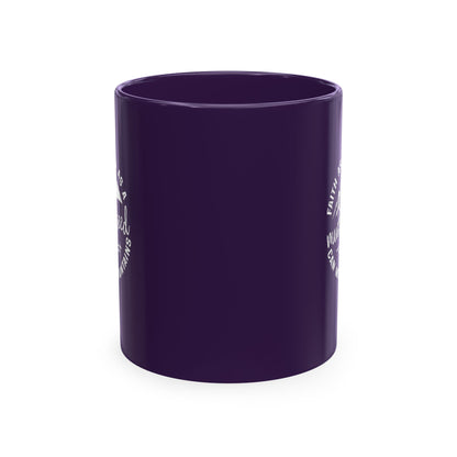 Mustard Christian Ceramic Mug — "Faith as Small as a Mustard Seed" Inspirational Coffee Cup