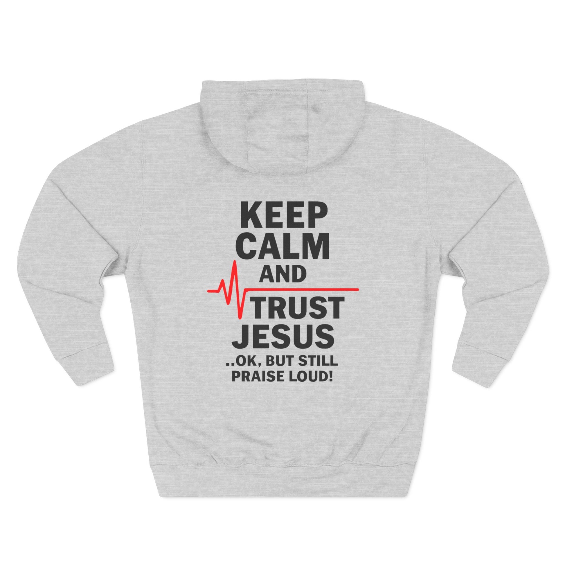 Keep Calm Trust Him Unisex Hoodie | Faith Sweatshirt, Christian Apparel, Inspirational Gift, Religious Hoodie, Bible Verse Clothing - ClaimedbyGodDesigns