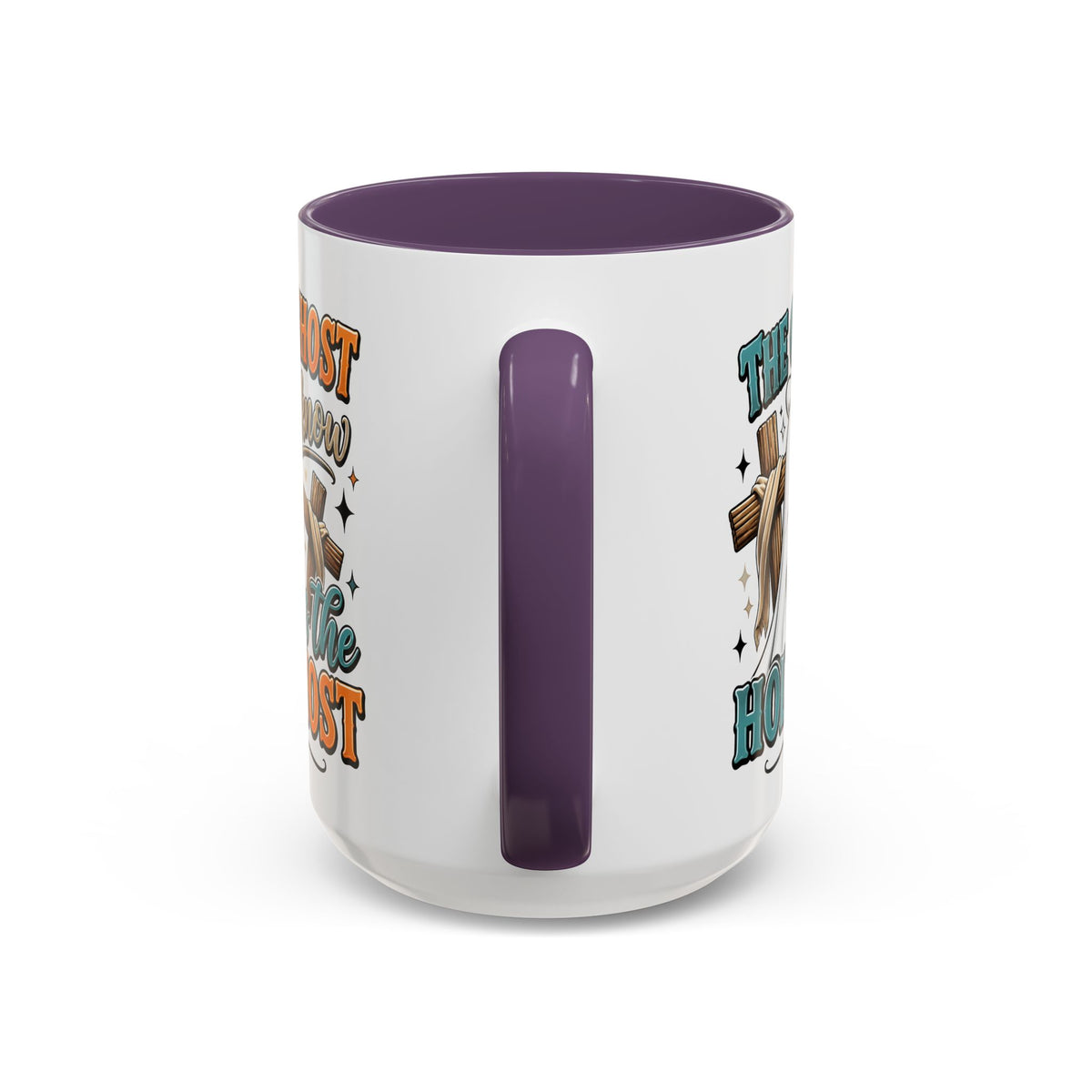 Accent Mug — "The Only Ghost I Know Is the Holy Ghost" Christian Halloween Coffee Cup