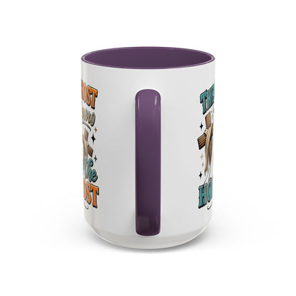 Accent Mug — "The Only Ghost I Know Is the Holy Ghost" Christian Halloween Coffee Cup