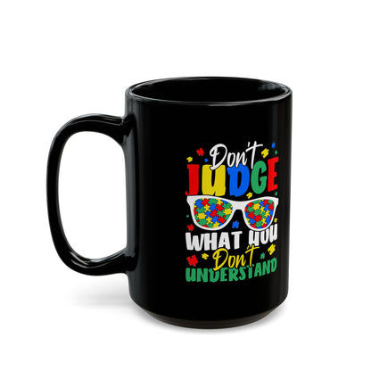 Colorful Autism Awareness Black Mug - 11oz & 15oz
