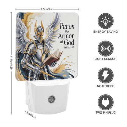 Put On His Armor Christian Night Light For Kids - ClaimedbyGodDesigns