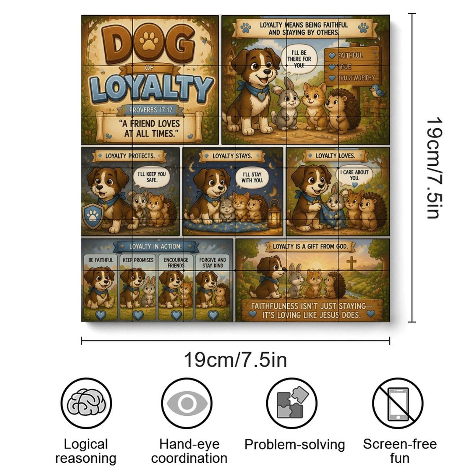 Dog of Loyalty – Building Block Puzzle Ornament - ClaimedbyGodDesigns