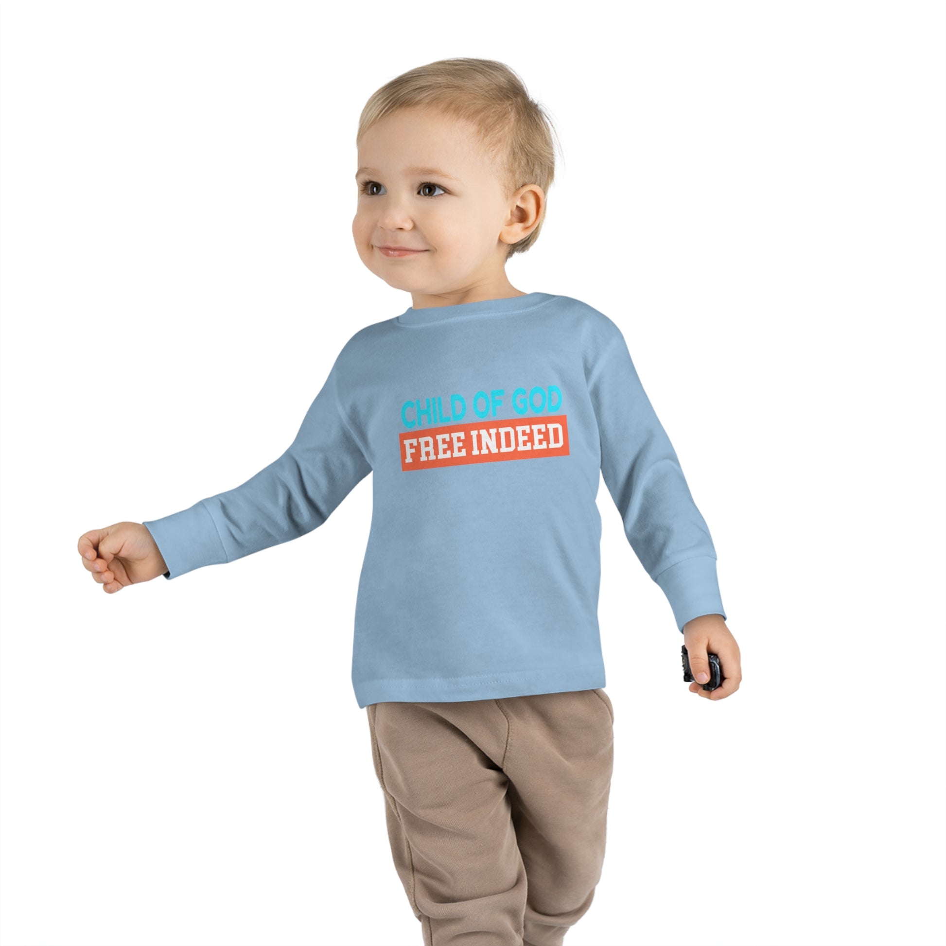 Child Of God Free Indeed  Toddler Christian Sweatshirt Printify