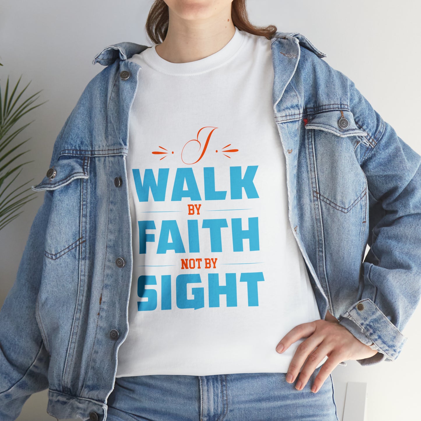 I Walk By Faith & Not By Sight Unisex Heavy Cotton Tee