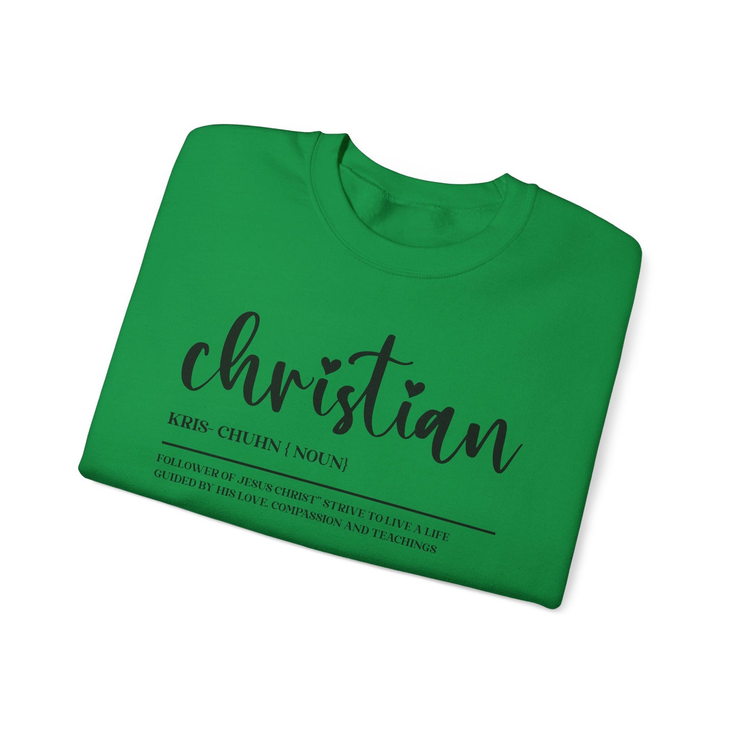 I Am A Christian Follower Of Christ  Unisex Heavy Blend™ Crewneck Christian Sweatshirt