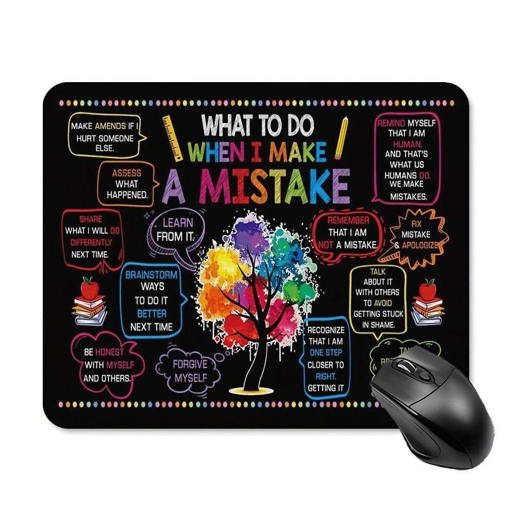1pc What To Do When I Make Mistakes Christian Computer Keyboard Mouse Pad  9.45 * 7.9 Inches claimedbygoddesigns