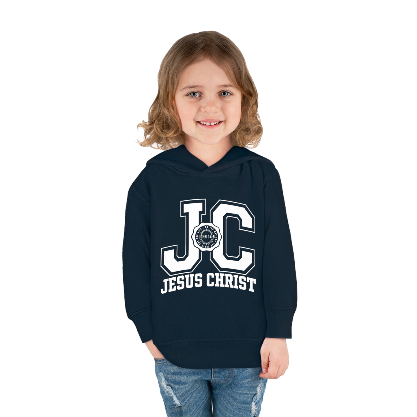 JC Jesus Christ Christian Toddler Pullover Fleece Hooded Sweatshirt