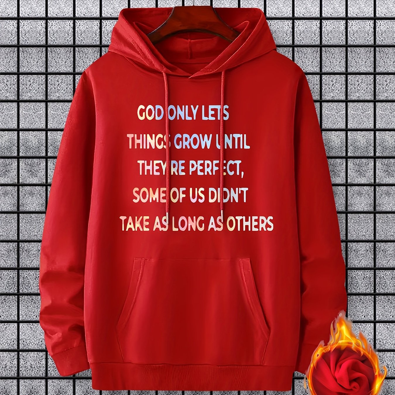 God Only Let's Things Grown Until They're Perfect Men's Christian Pullover Hooded Sweatshirt claimedbygoddesigns