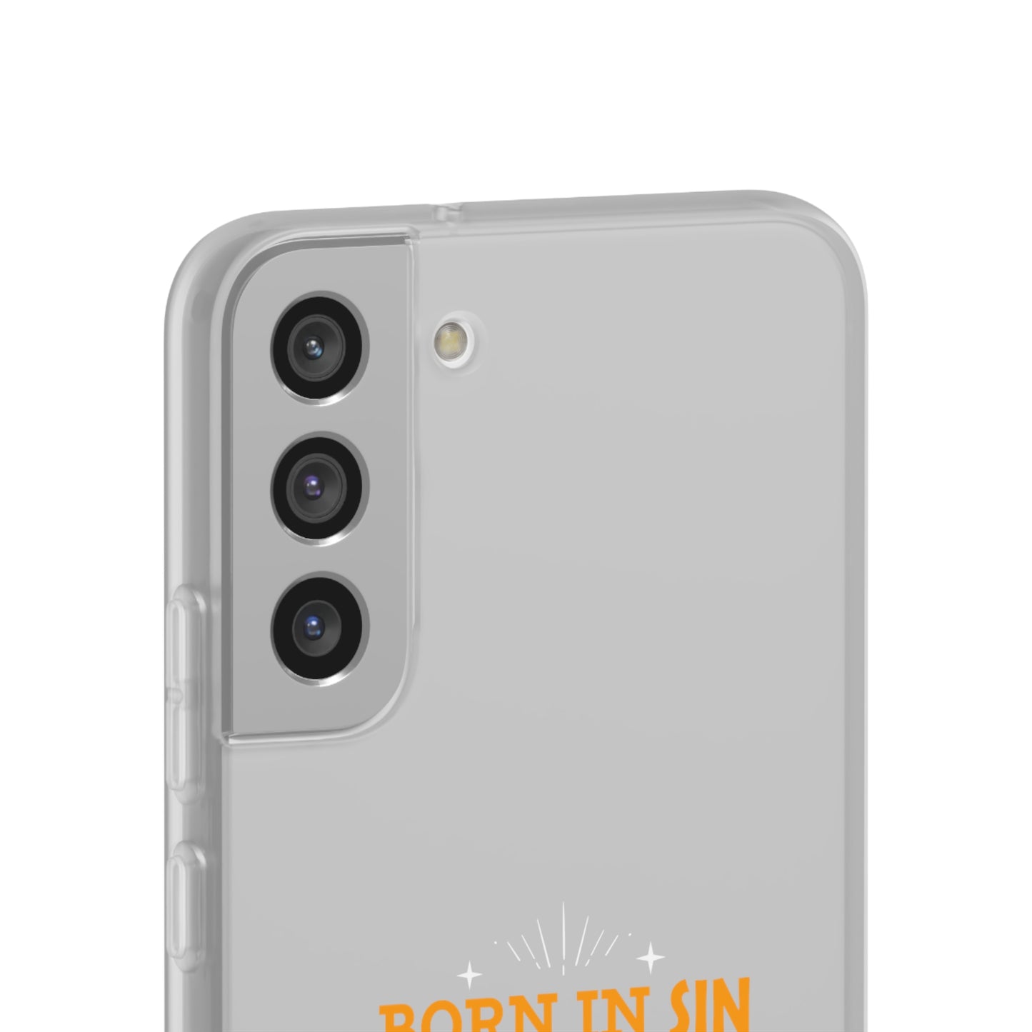 Born In Sin Shaped In Inequity Redeemed In Christ Flexi Phone Case