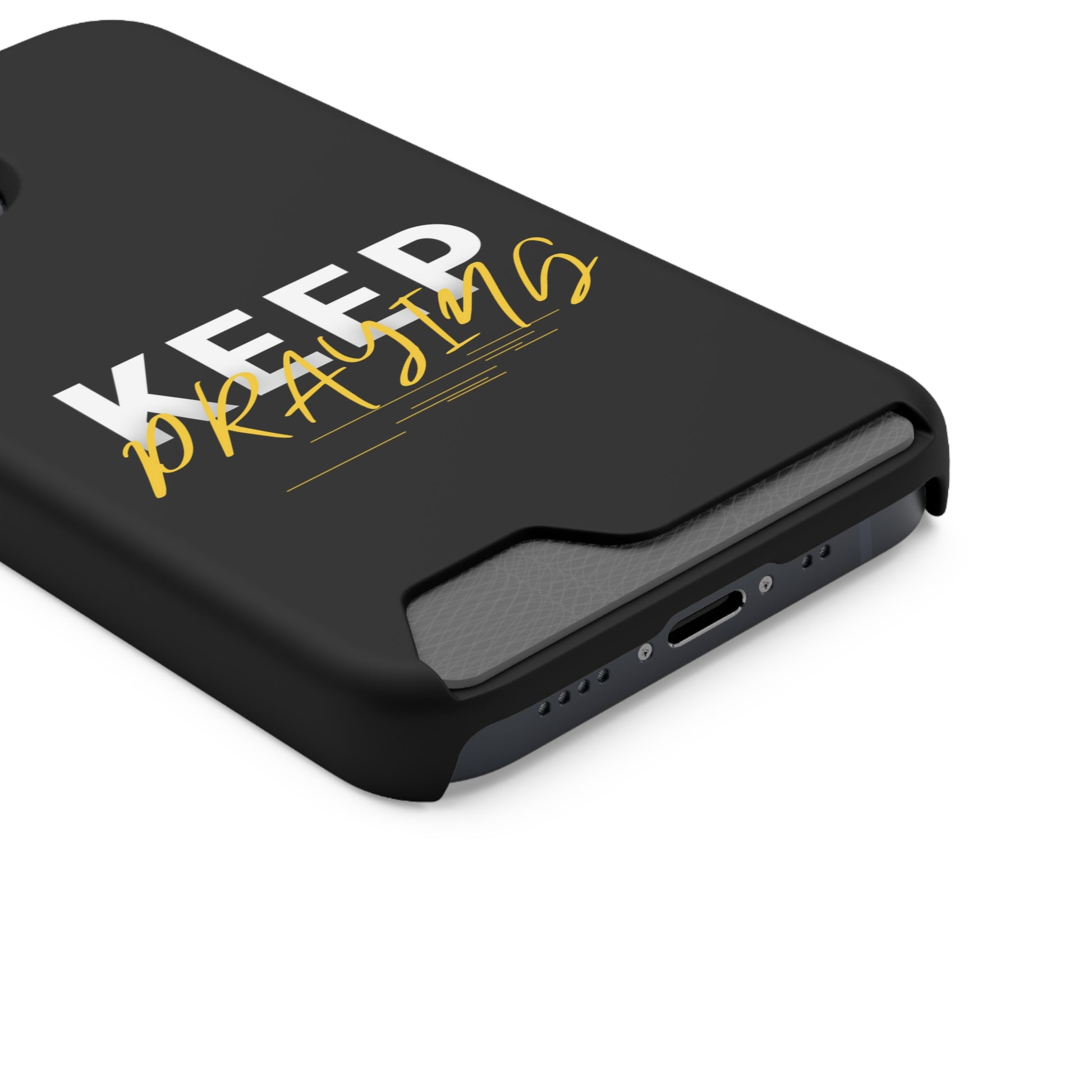 Keep Praying Christian Phone Case With Card Holder Printify