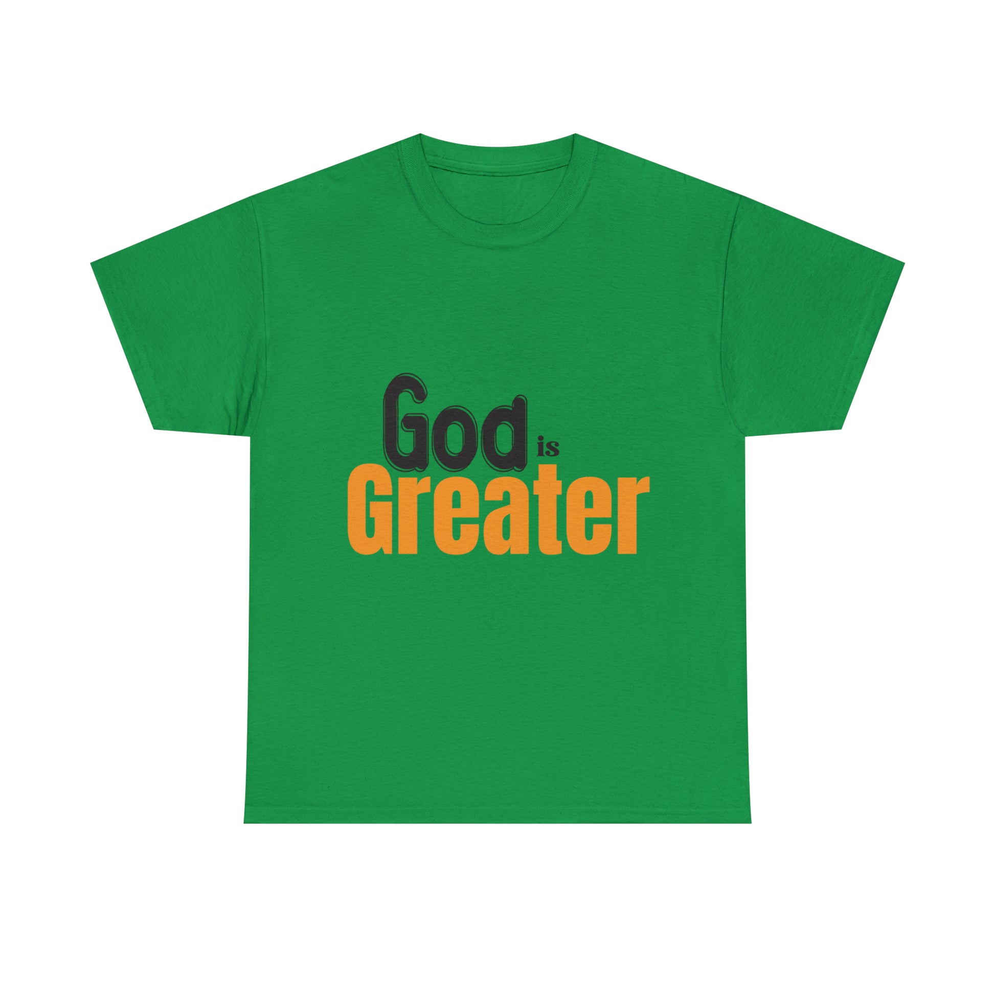 God Is Greater Unisex Heavy Cotton Tee Printify