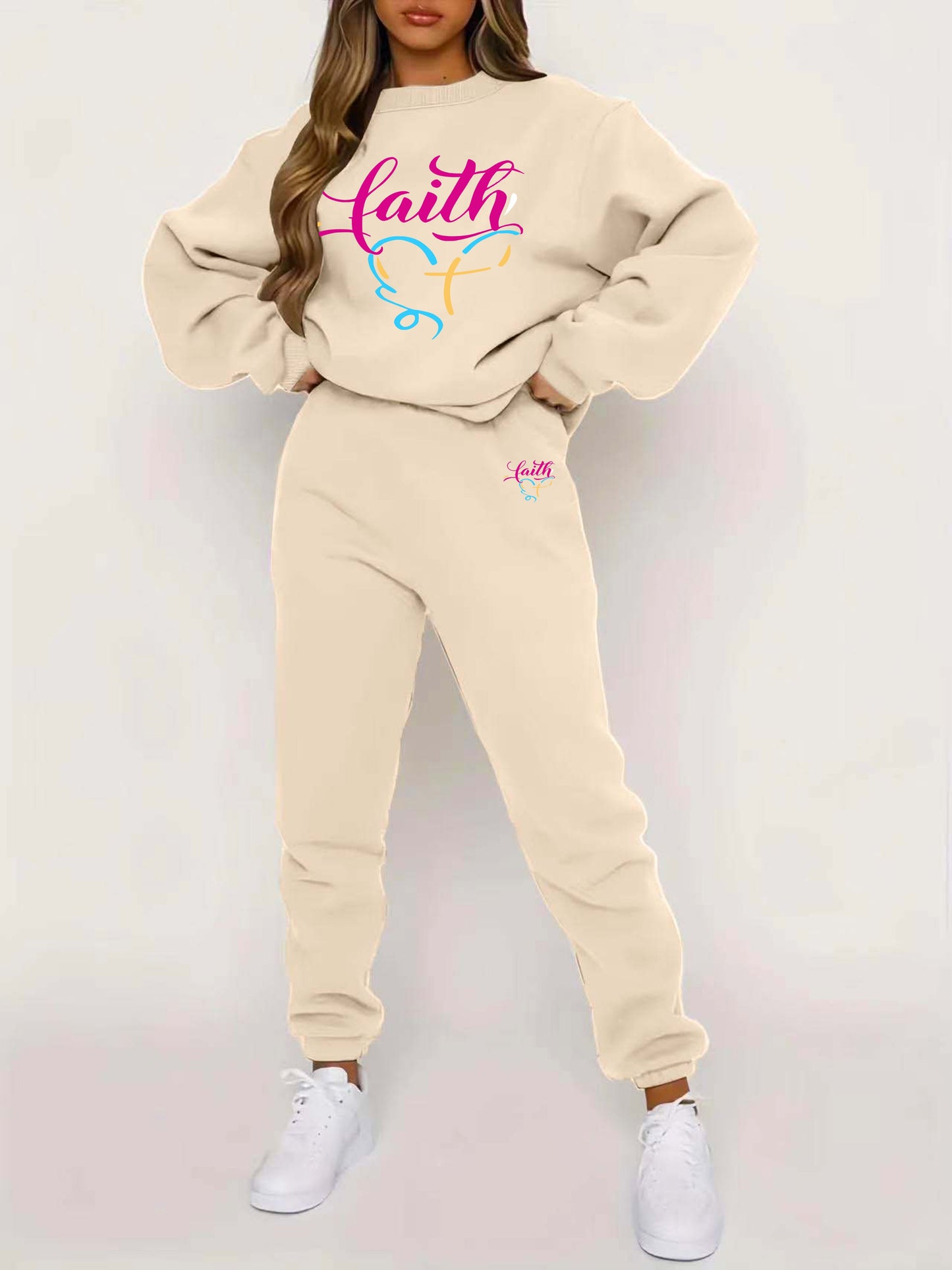 Faith (heart) Women's Christian Casual Outfit claimedbygoddesigns