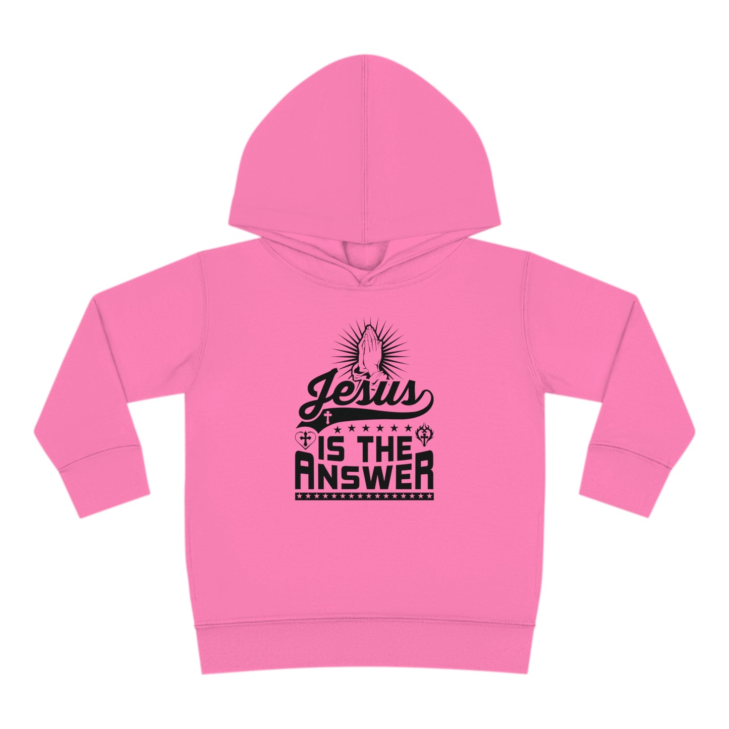 Jesus Is The Answer Christian Toddler Pullover Fleece Hooded Sweatshirt