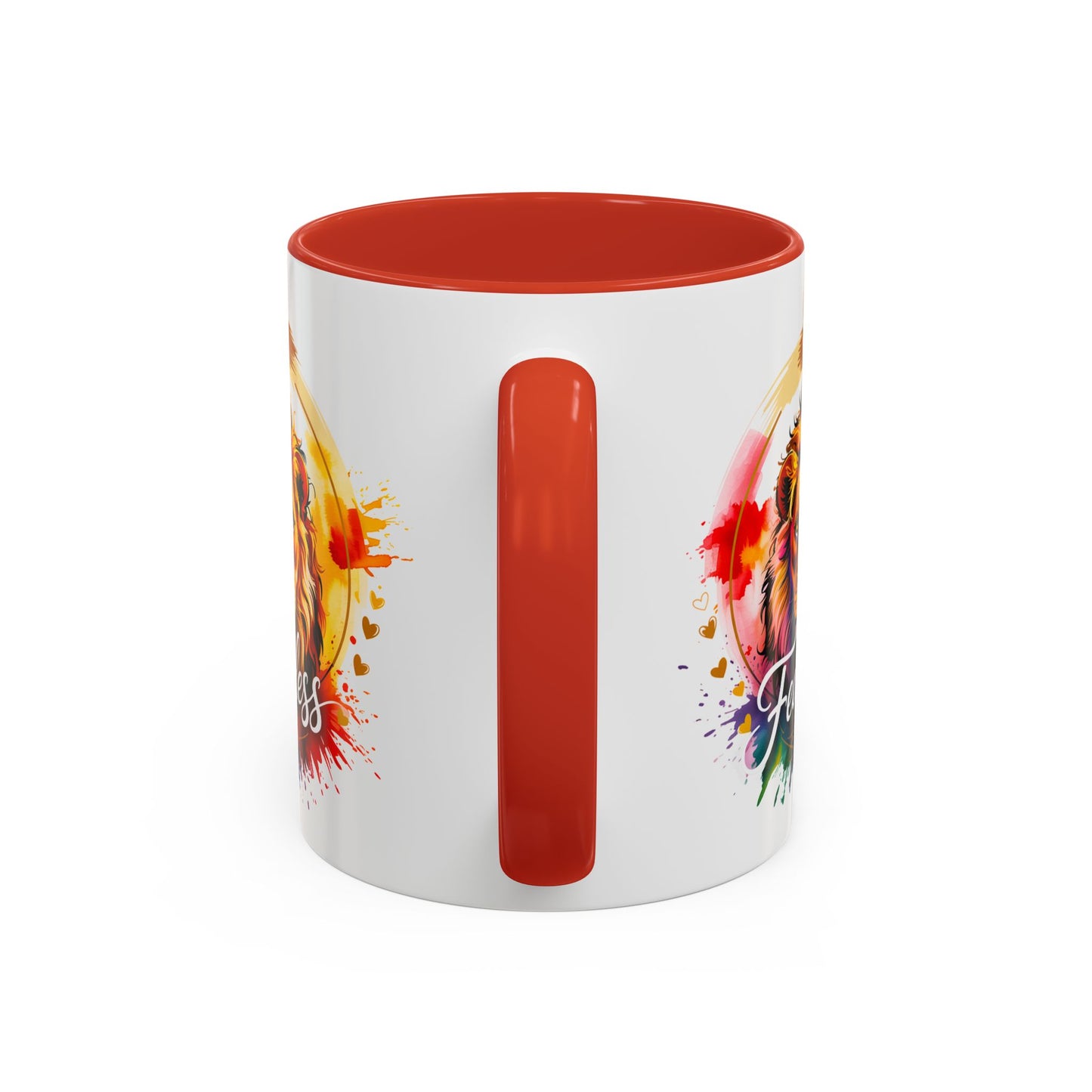 Fearless in Faith Lion Coffee Accent Mug - 11oz & 15oz Inspirational Drinkware