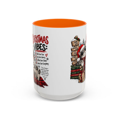 Christmas Vibes: Jesus Over Everything Santa Cat Coffee Mug