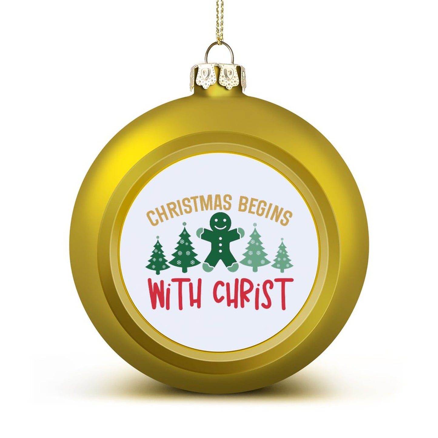 Christmas Begins With Christ Christian Christmas Tree Hanging Ball