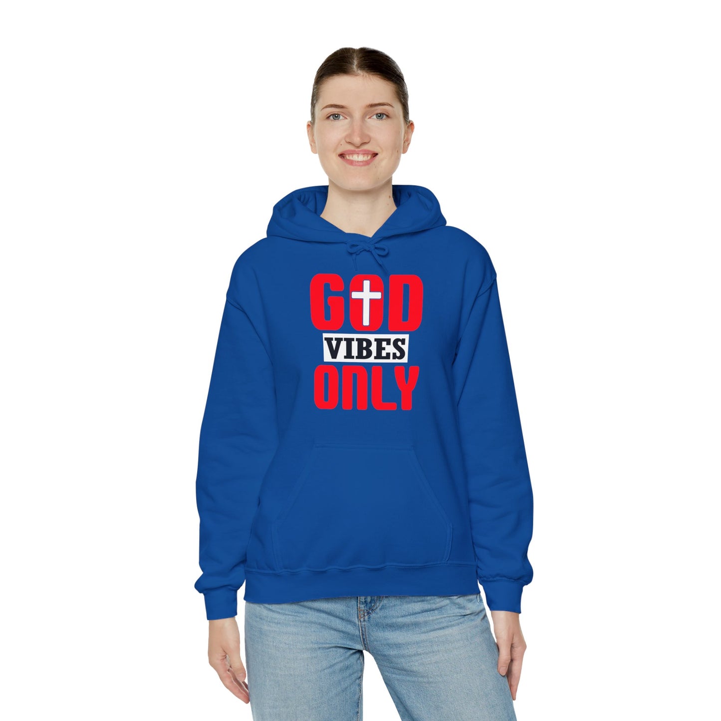 God Vibes Only Unisex Christian Hooded Pullover Sweatshirt