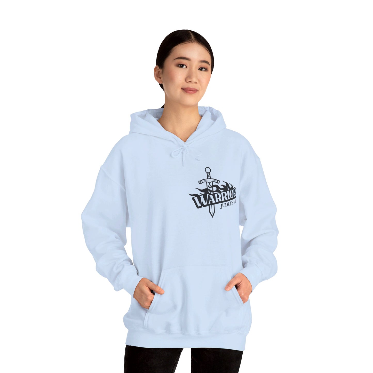 The Lord Is With You Mighty Warrior Unisex Christian Pullover Hooded Sweatshirt